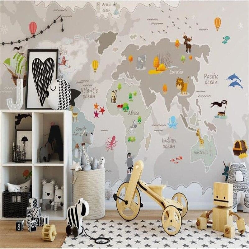 World Map Wallpaper Large Format | Murals Wallpaper