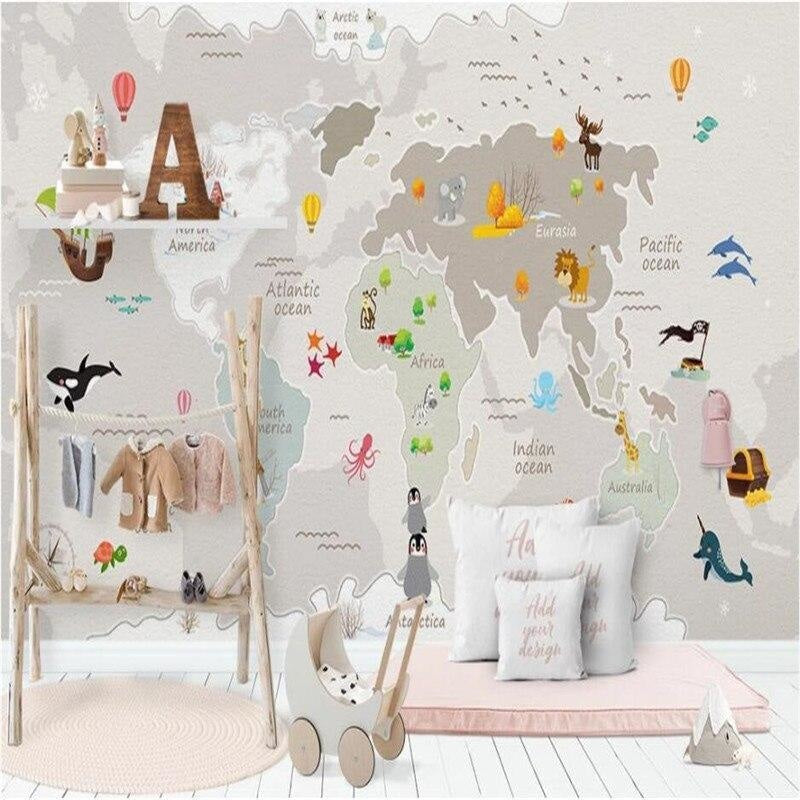 World Map Wallpaper Large Format | Murals Wallpaper