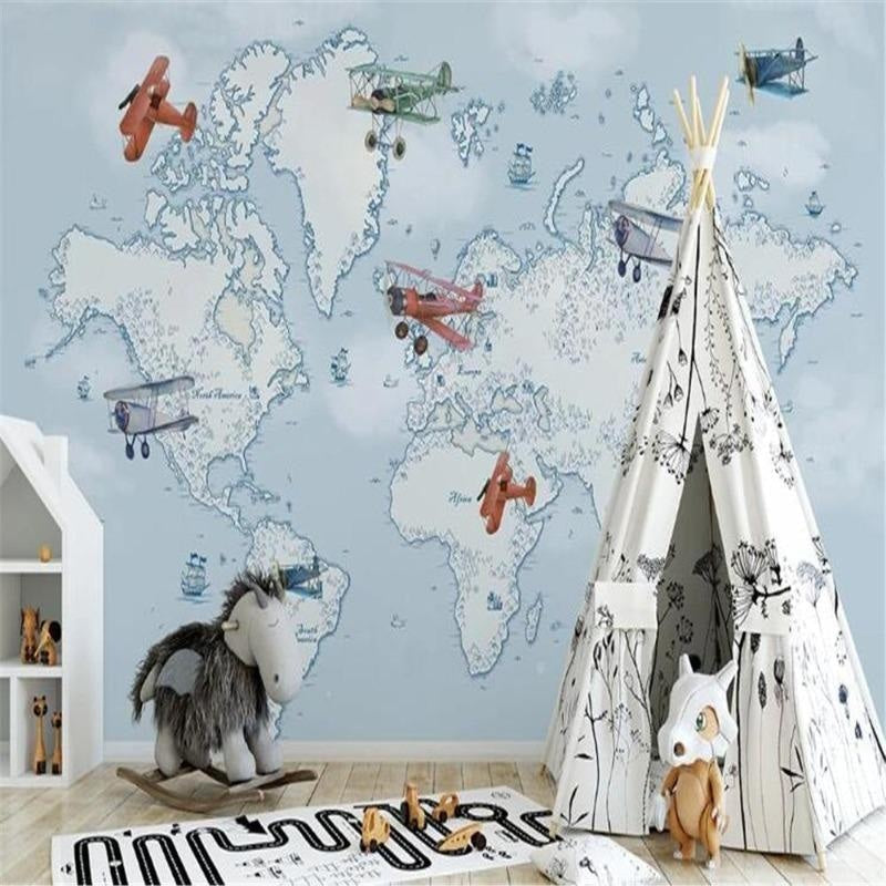 Cheap World Map Wallpaper | Murals Wallpaper