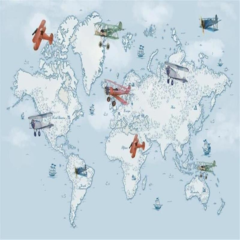 Cheap World Map Wallpaper | Murals Wallpaper