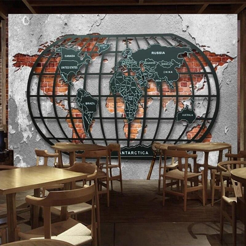 Custom World Map Wallpaper | Murals Wallpaper