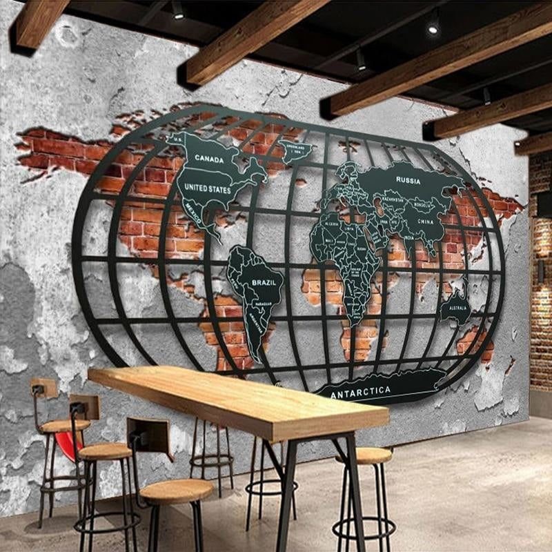 Custom World Map Wallpaper | Murals Wallpaper