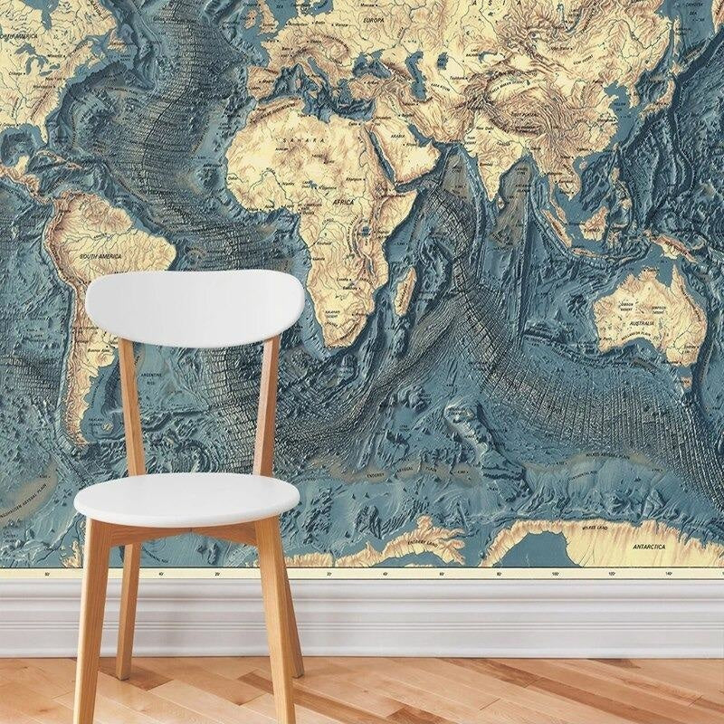 World Map Bedroom Wallpaper | Murals Wallpaper