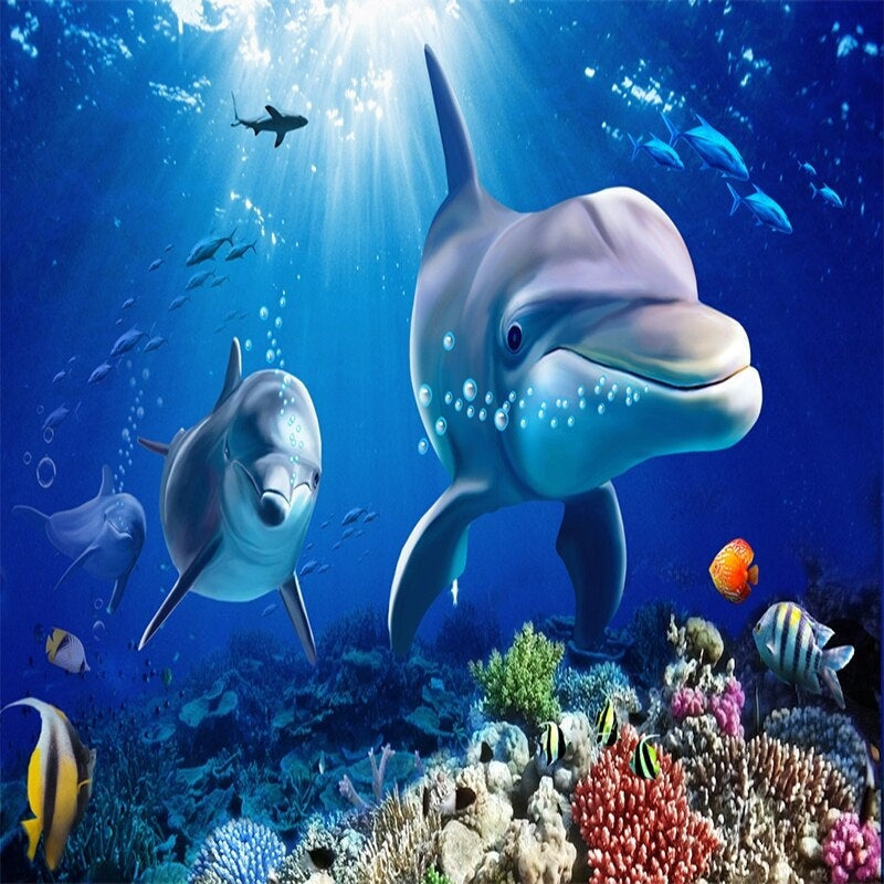 Dolphin Wallpaper 4 Walls | Murals Wallpaper
