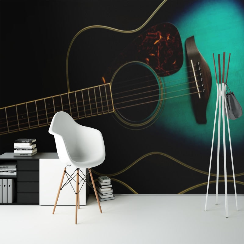 Gitarren-Dekor-Tapete | Wandtapete