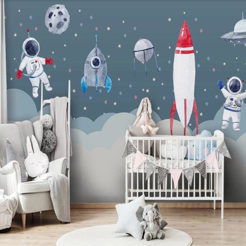 Astronauten-Schlafzimmer-Tapete | Wandtapete