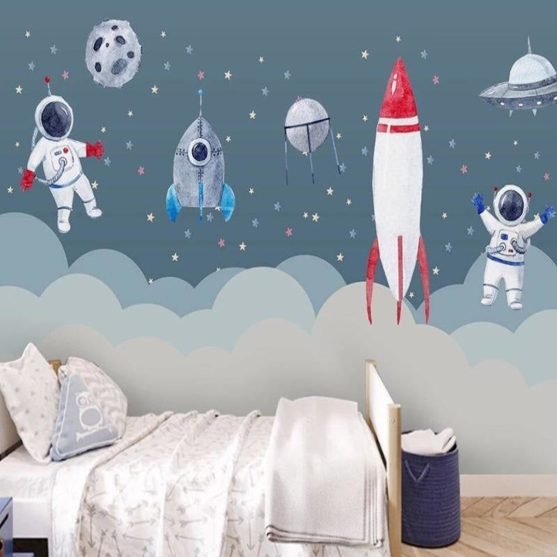 Astronauten-Schlafzimmer-Tapete | Wandtapete