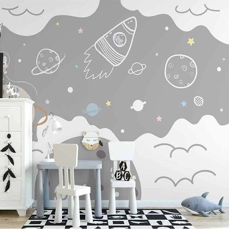 Schlafzimmertapete mit Planetenmotiven | Wandtapeten