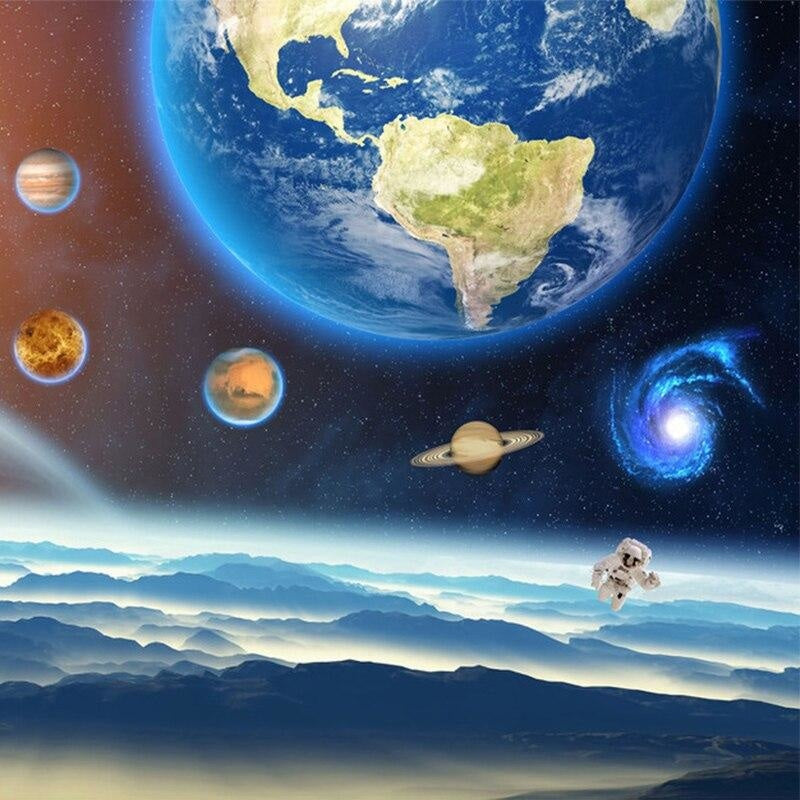 Mural Space Planets Wallpaper