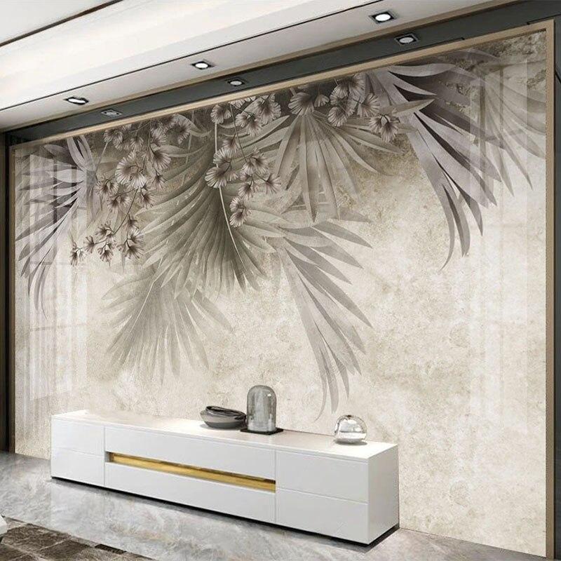 Beige Leaf Wallpaper | Murals Wallpaper