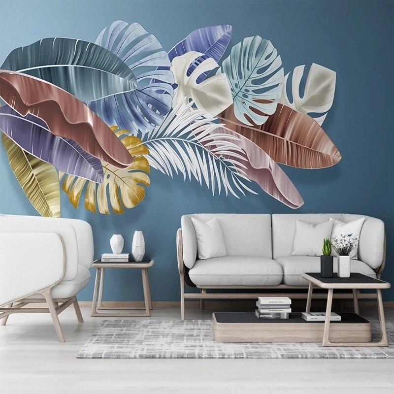 Elegante Blättertapete | Wandtapete