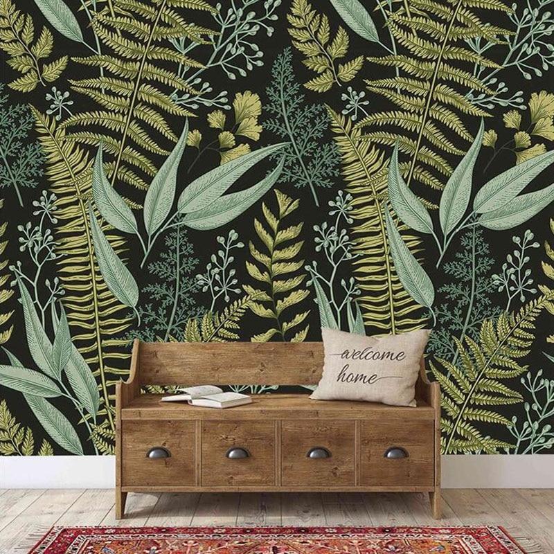 Khaki Leaf Wallpaper | Murals Wallpaper