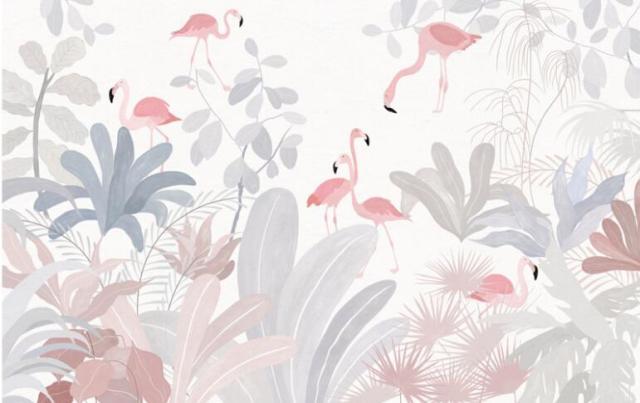 Pastel Leaf Wallpaper | Murals Wallpaper