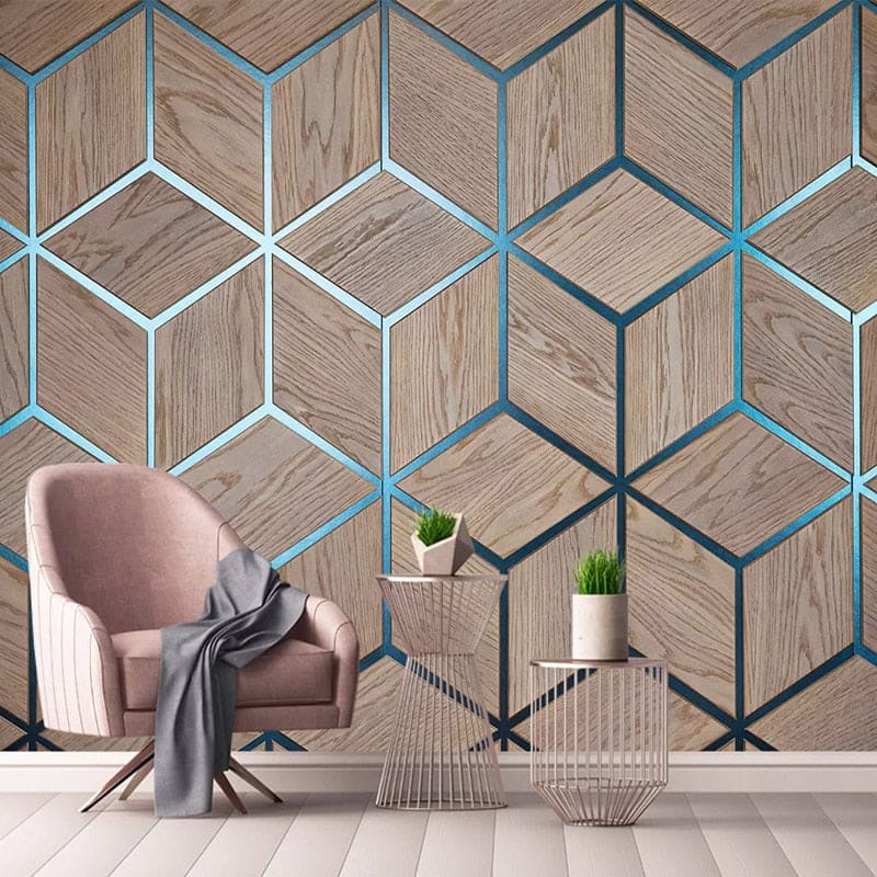 Geometric Wallpaper for Bedroom | Murals Wallpaper