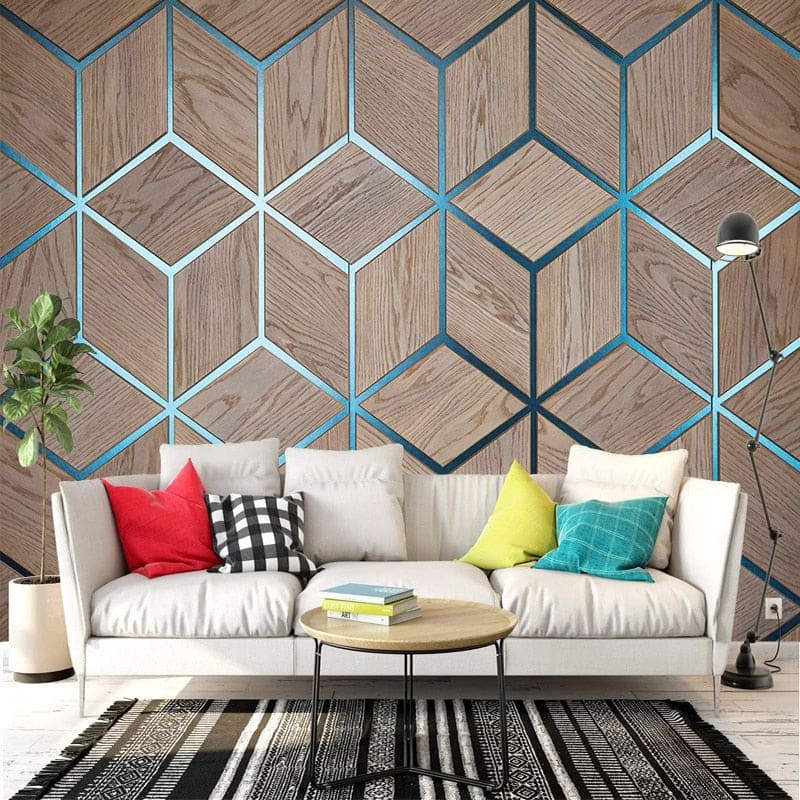 Geometric Wallpaper for Bedroom | Murals Wallpaper