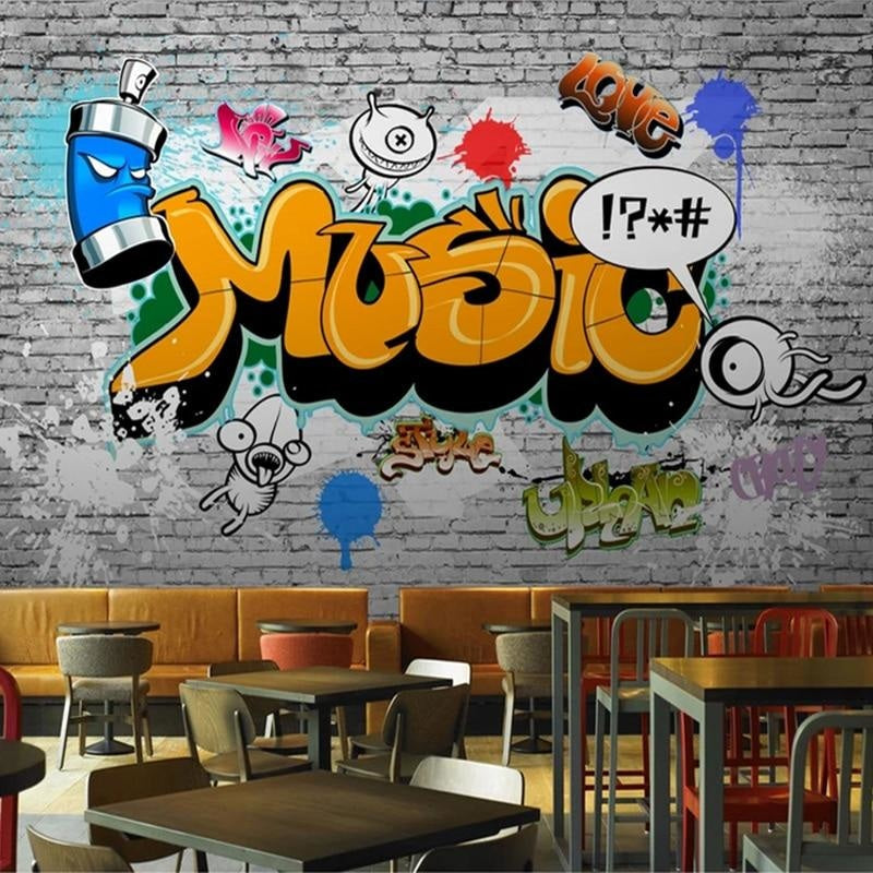 Mural Custom Graffiti Wallpaper