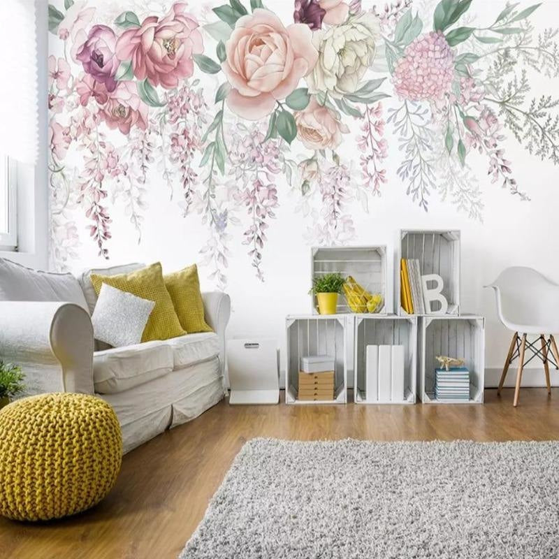 Papier Peint Grosse Fleur Pastell