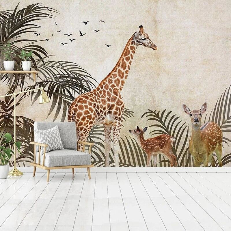 Jungle Giraffe Wallpaper | Murals Wallpaper