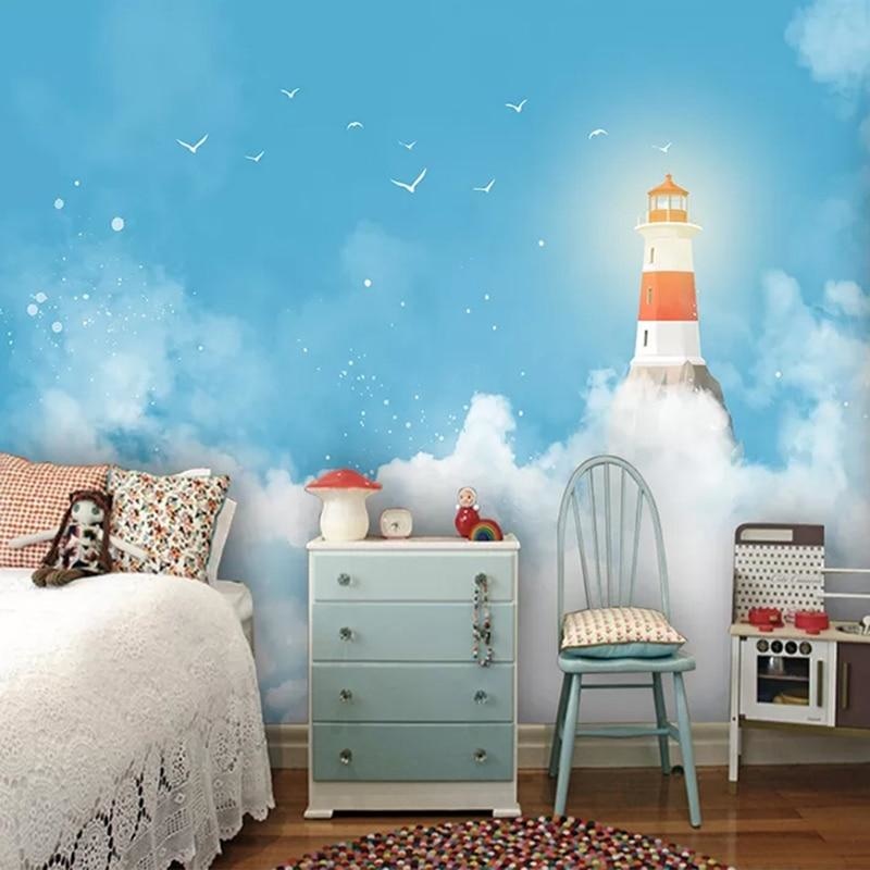 Leuchtturm-Tapete im maritimen Stil | Wandtapete