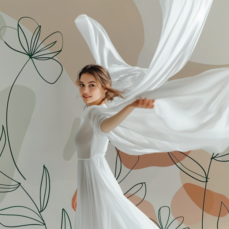 Wandbild Natur Tapete Japandi