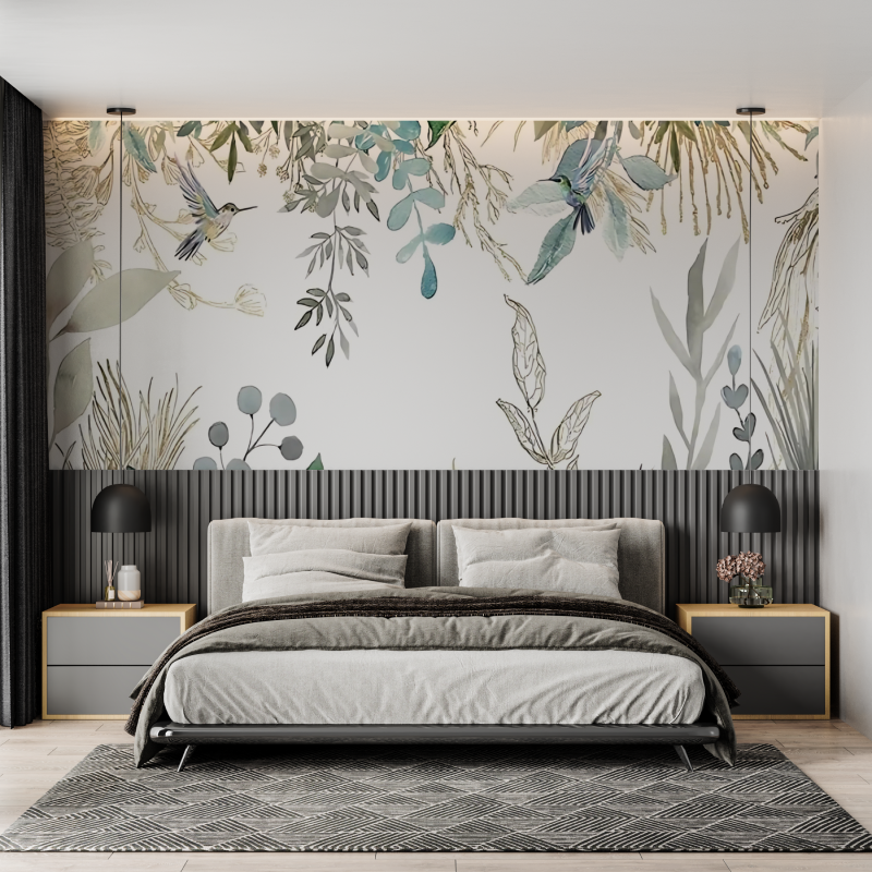 Skandinavische Wandtapete für Schlafzimmer