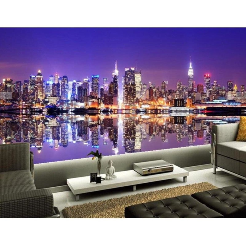 New York 3D-Trompe-l'Œil-Hintergrundbild | Wandgemälde-Hintergrundbild