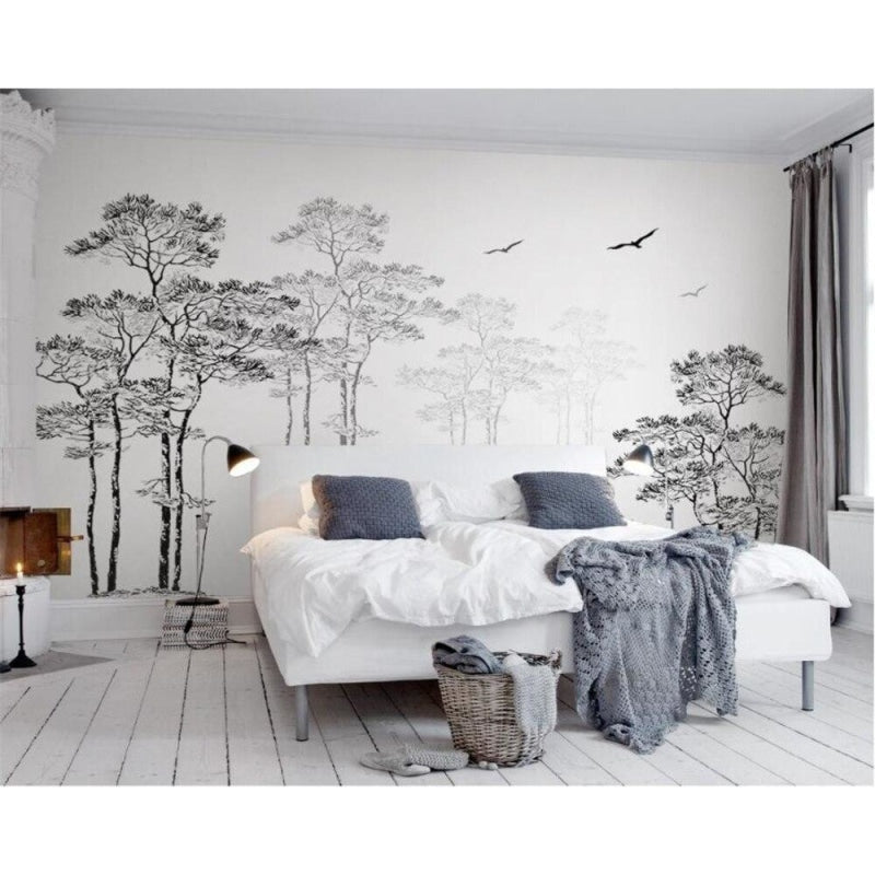 Papier Peint Noir und Blanc Forêt