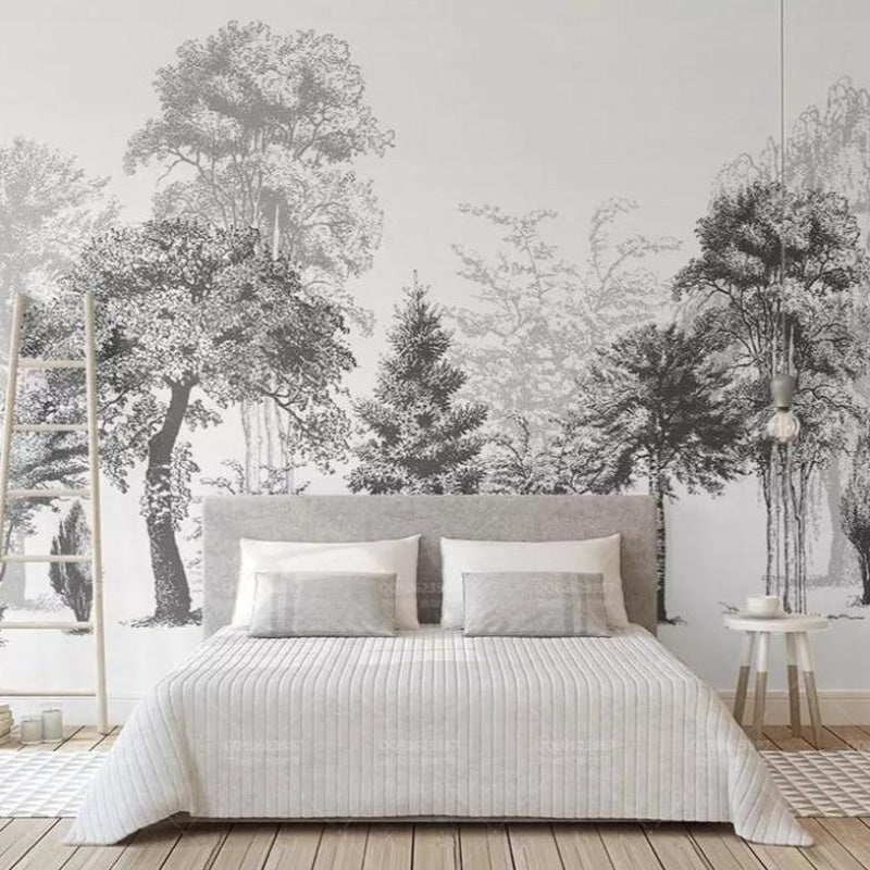 Papier Peint Noir und Blanc Forêt