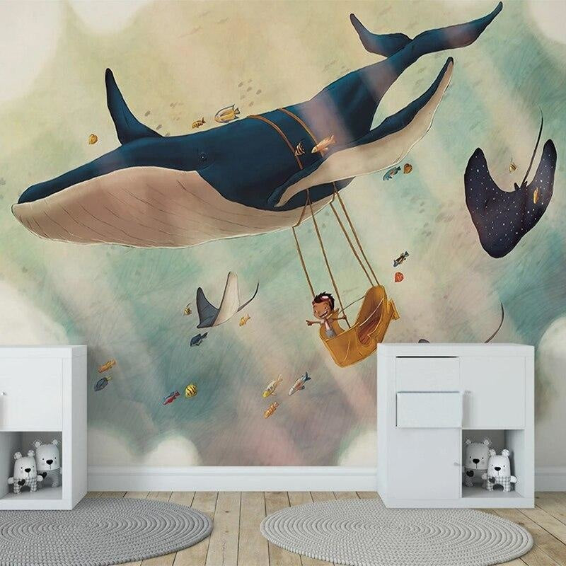 Papel de parede do quarto do bebé neutro em termos de género | Murais Papel de parede