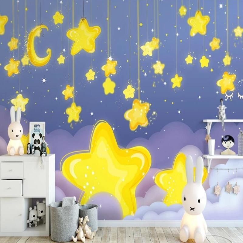Fluorescent Star Theme Wallpaper | Murals Wallpaper