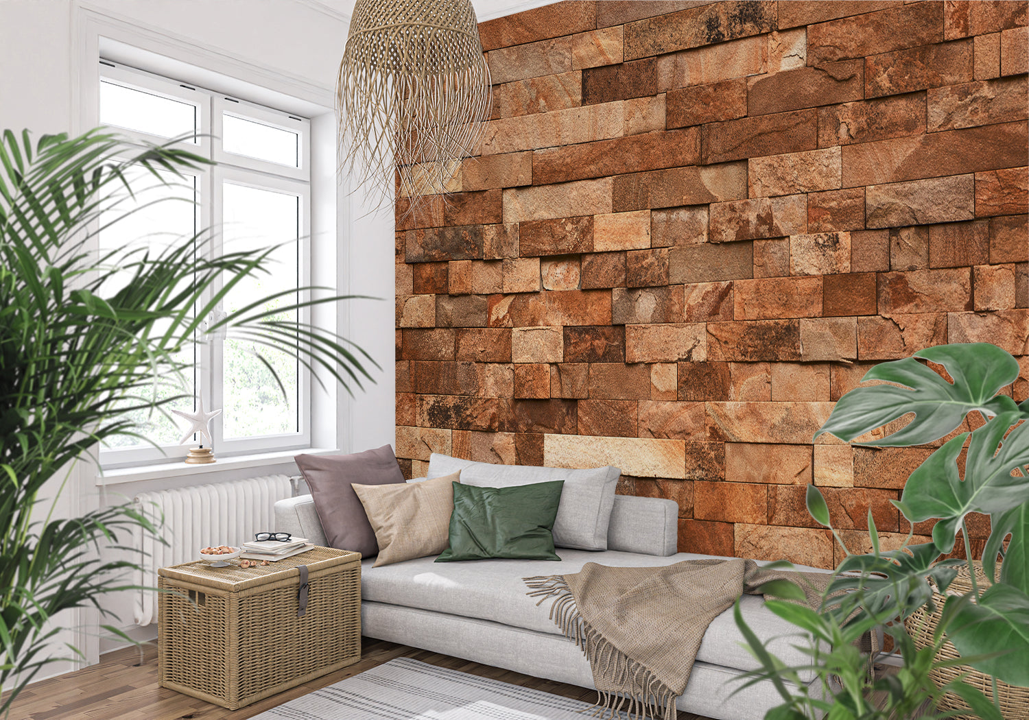 Papier Peint Brique Bois