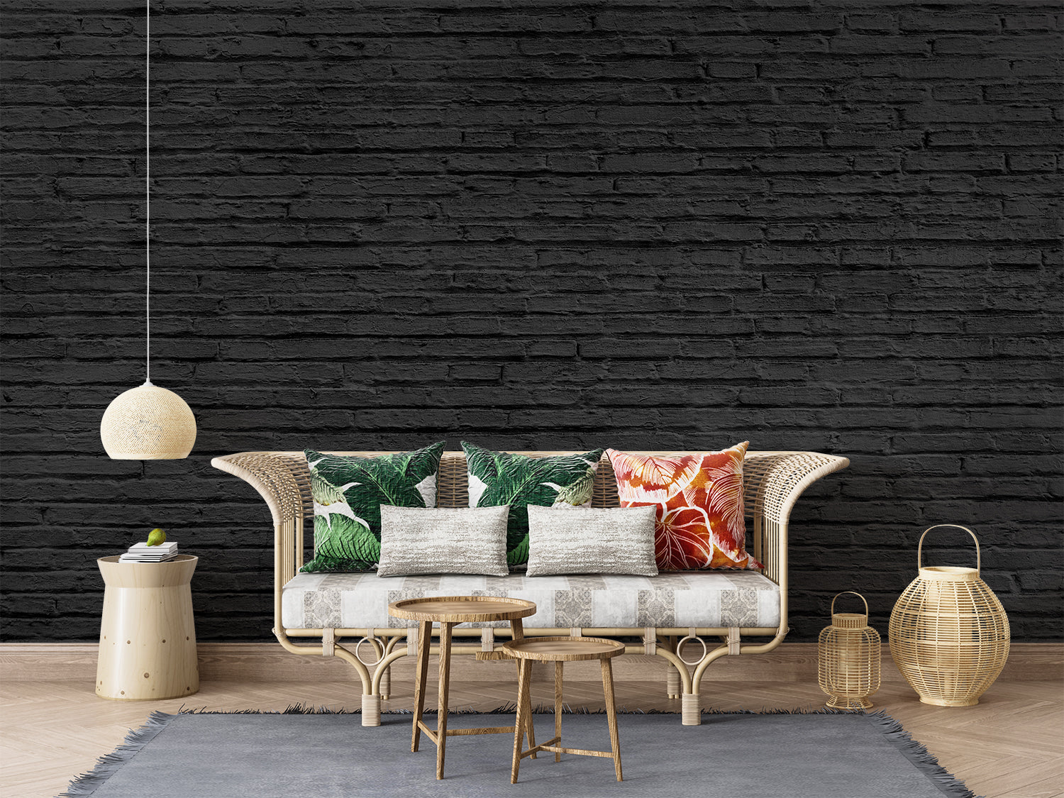 Black Brick Wallpaper | Murals Wallpaper