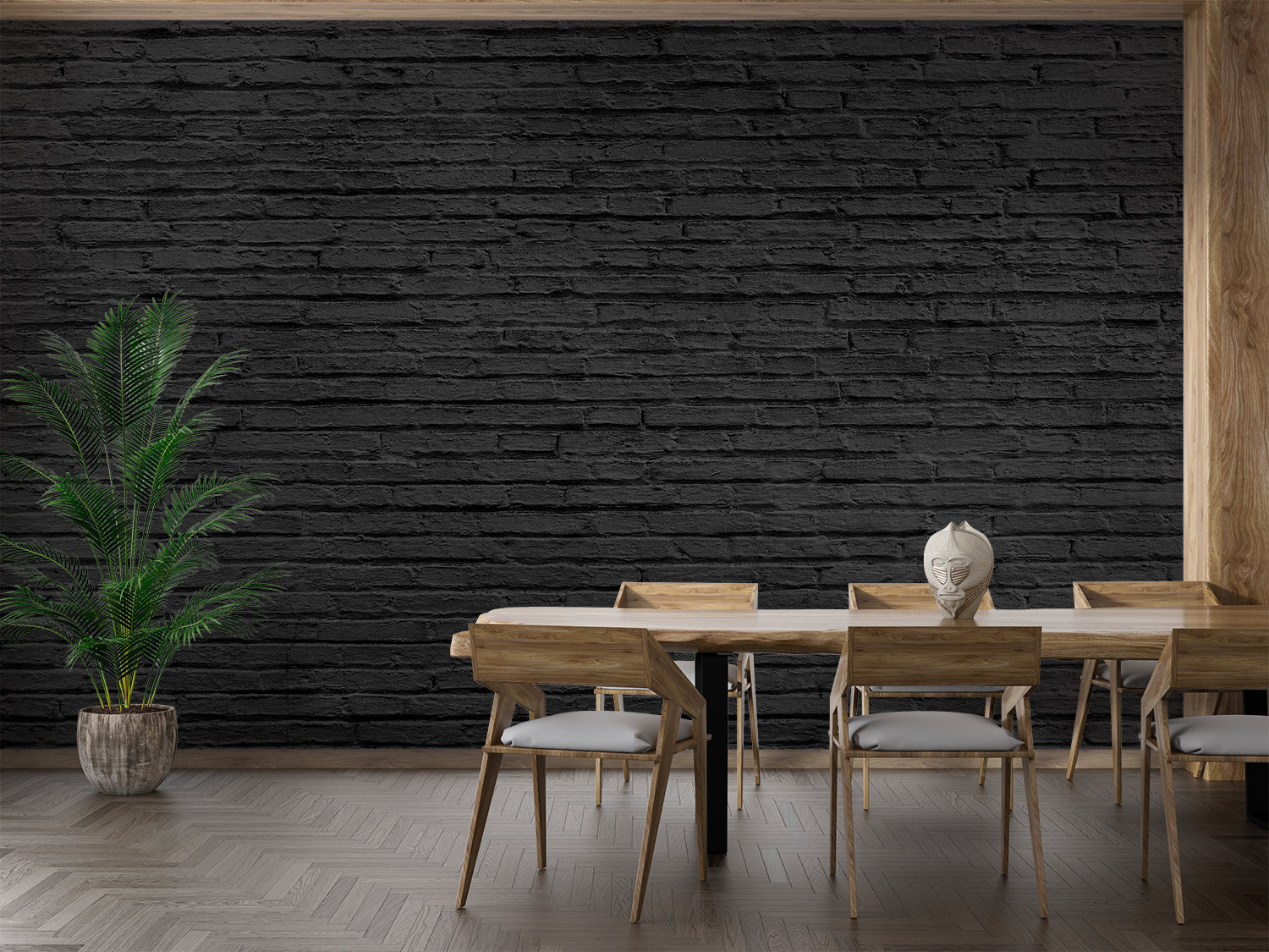 Black Brick Wallpaper | Murals Wallpaper