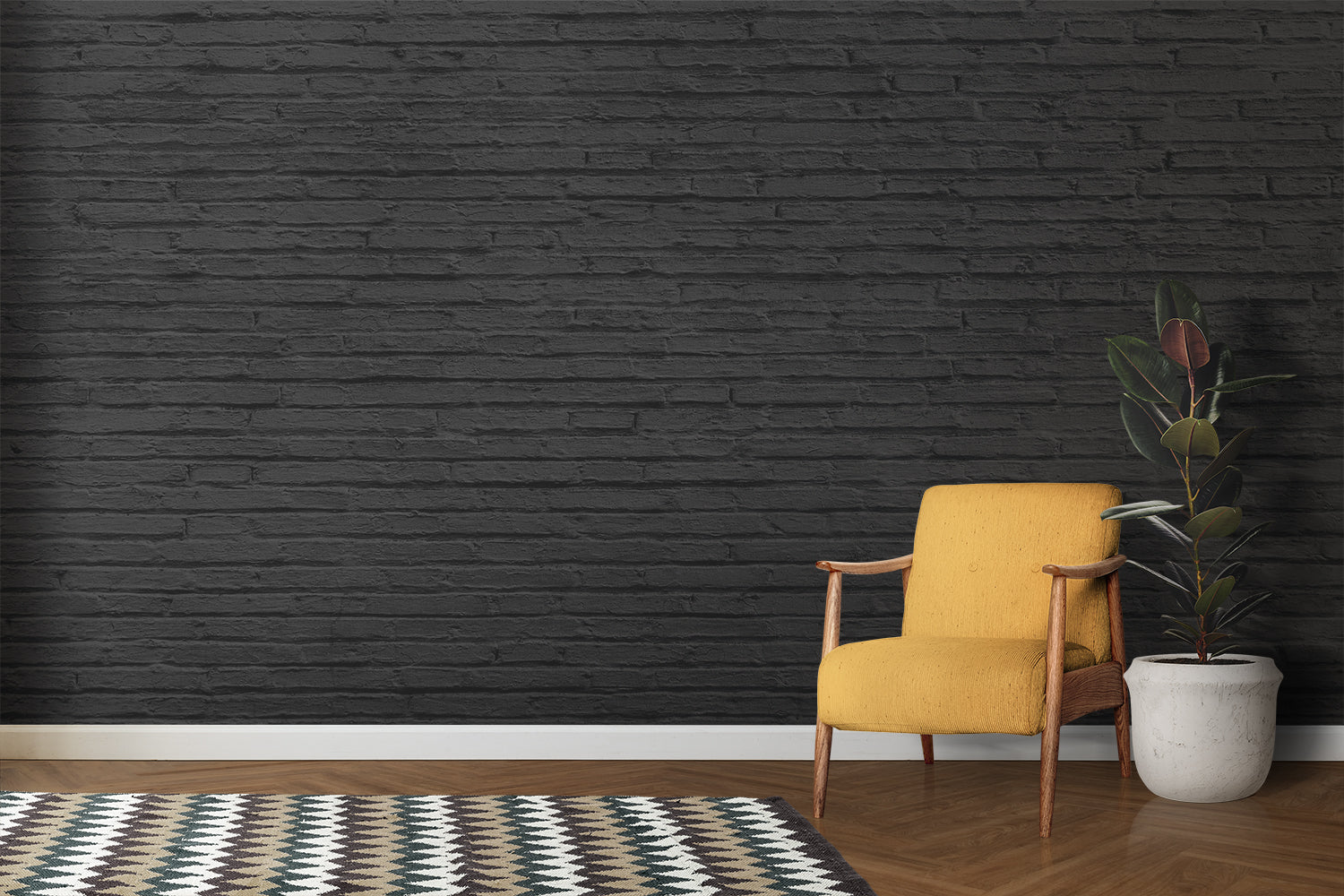 Black Brick Wallpaper | Murals Wallpaper