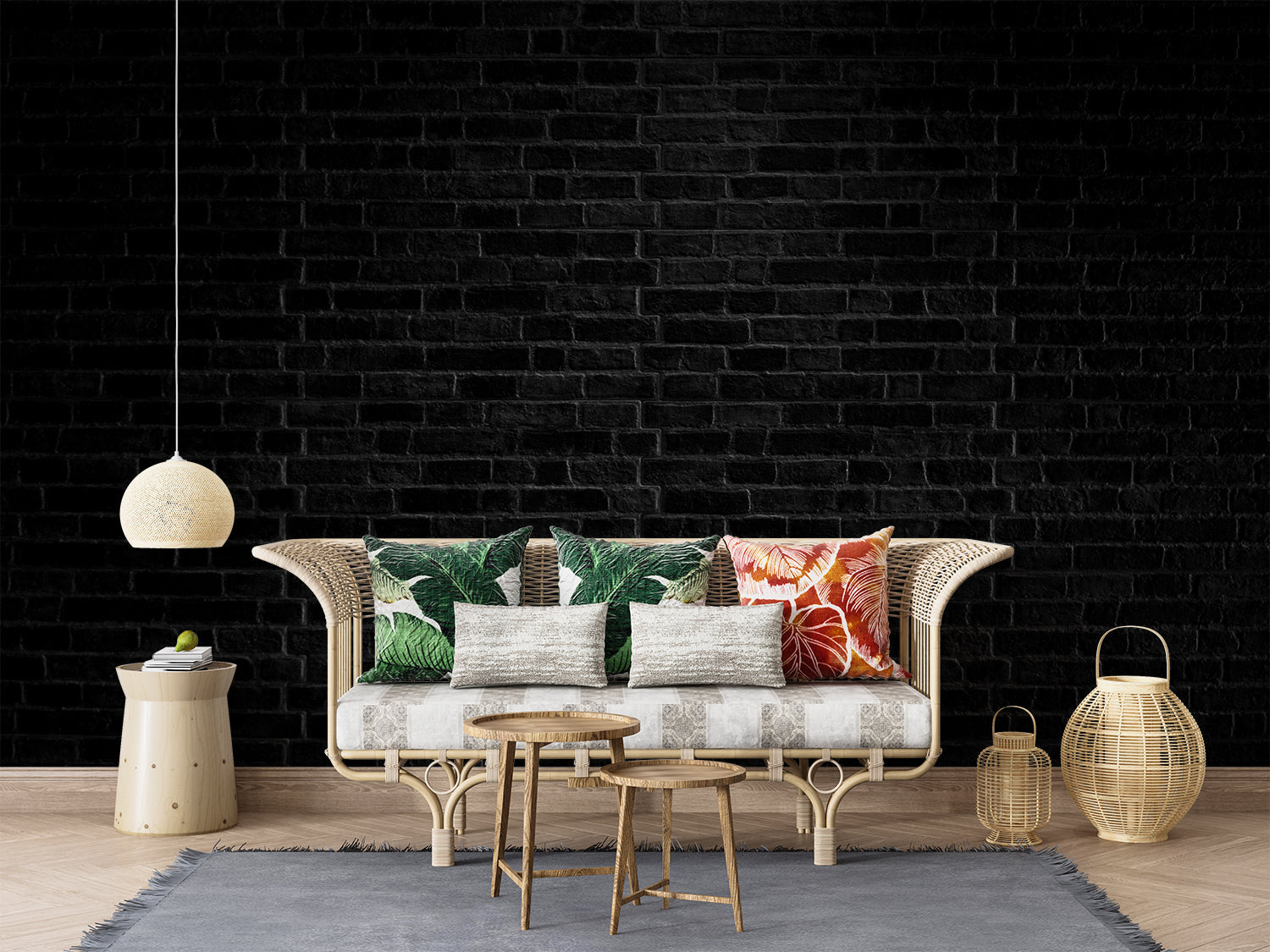 Black Brick Wallpaper | Murals Wallpaper