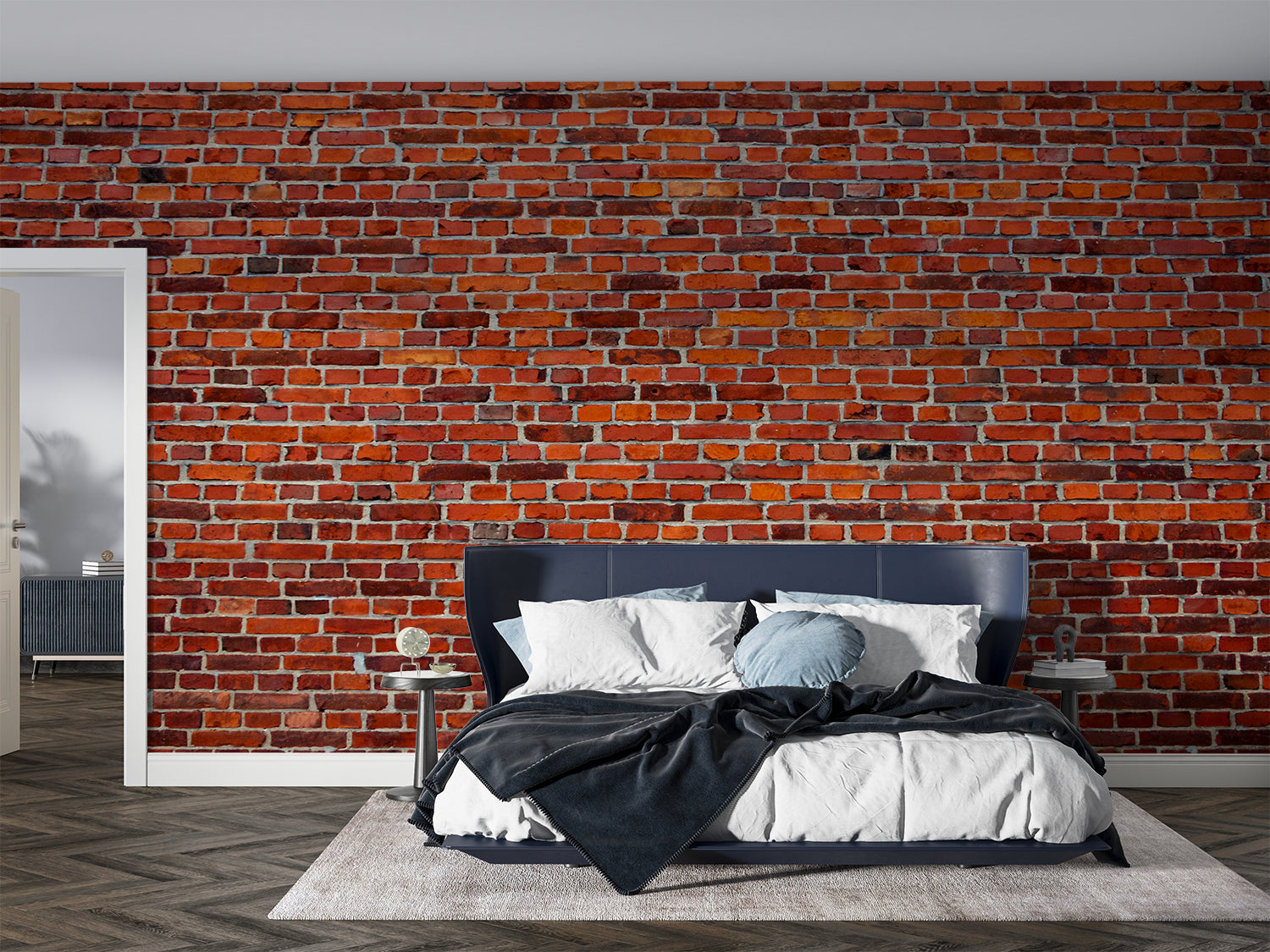 Papier Peint Imitation Brique Rouge