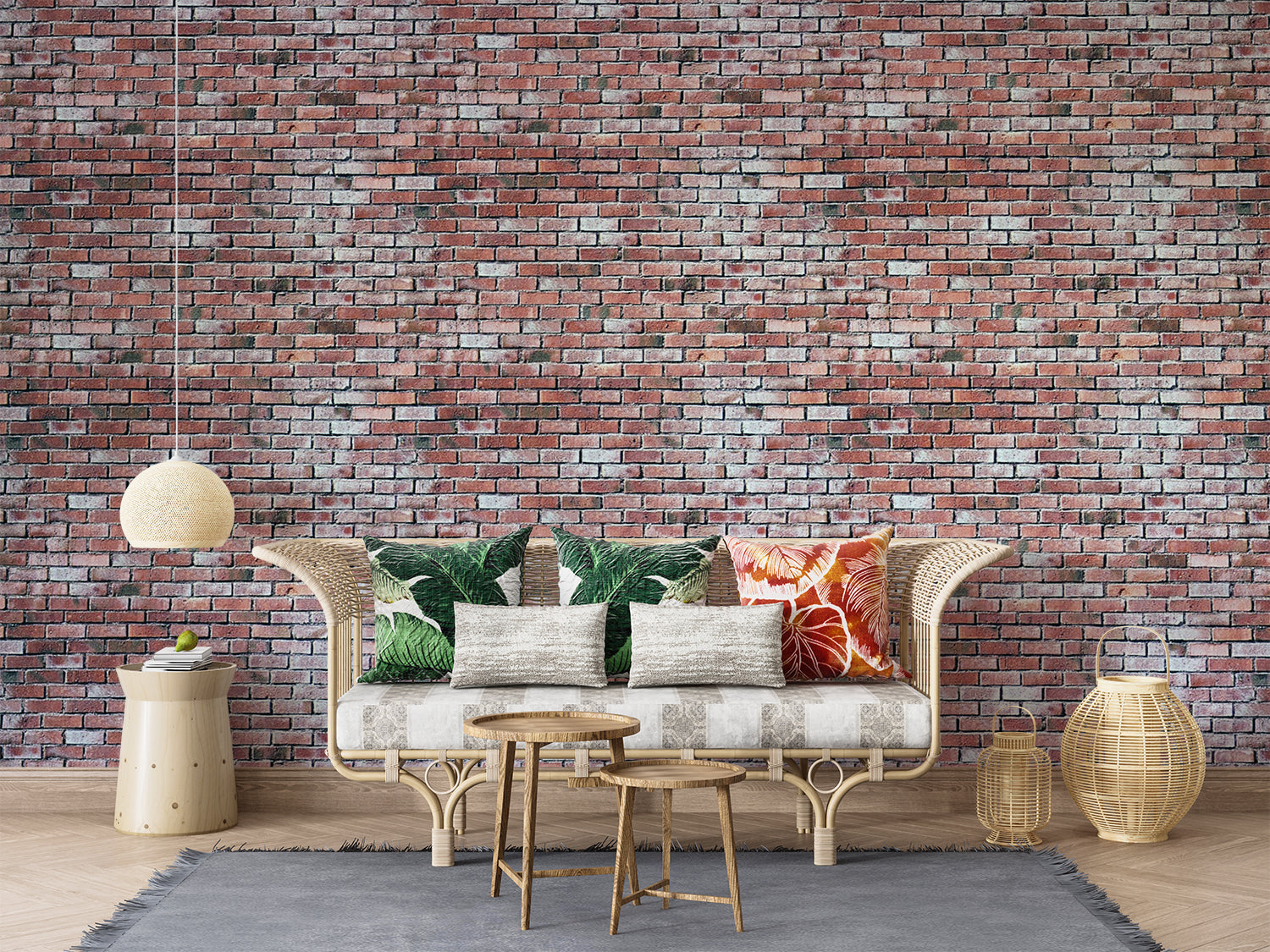 Textured Wallpaper with 3D Brick Effect | Murals Wallpaper