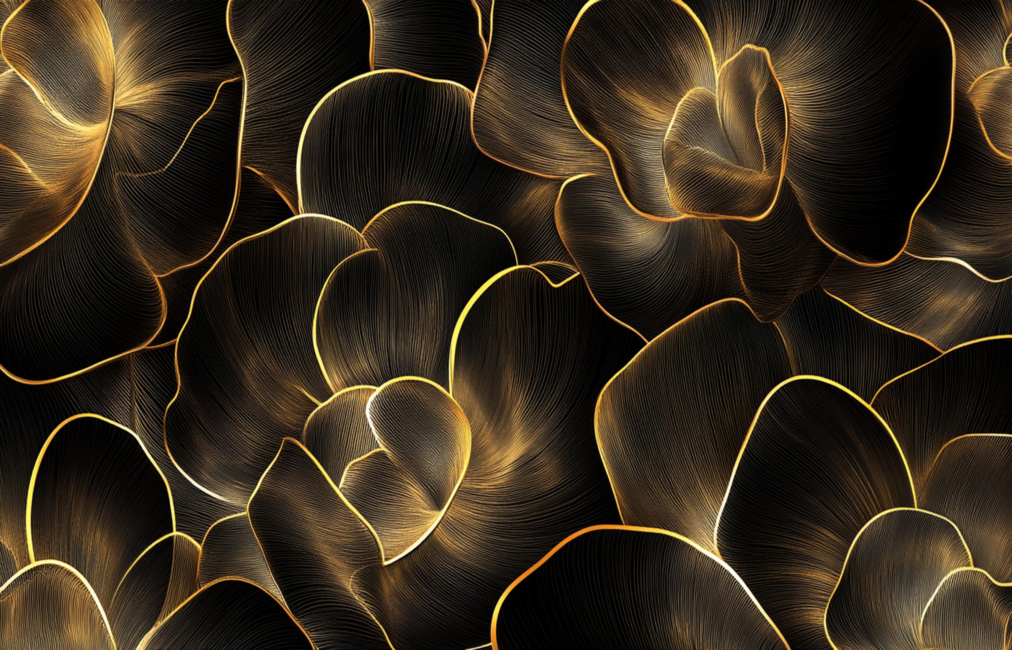 Black and Gold Wallpaper Living Room | Murals Wallpaper