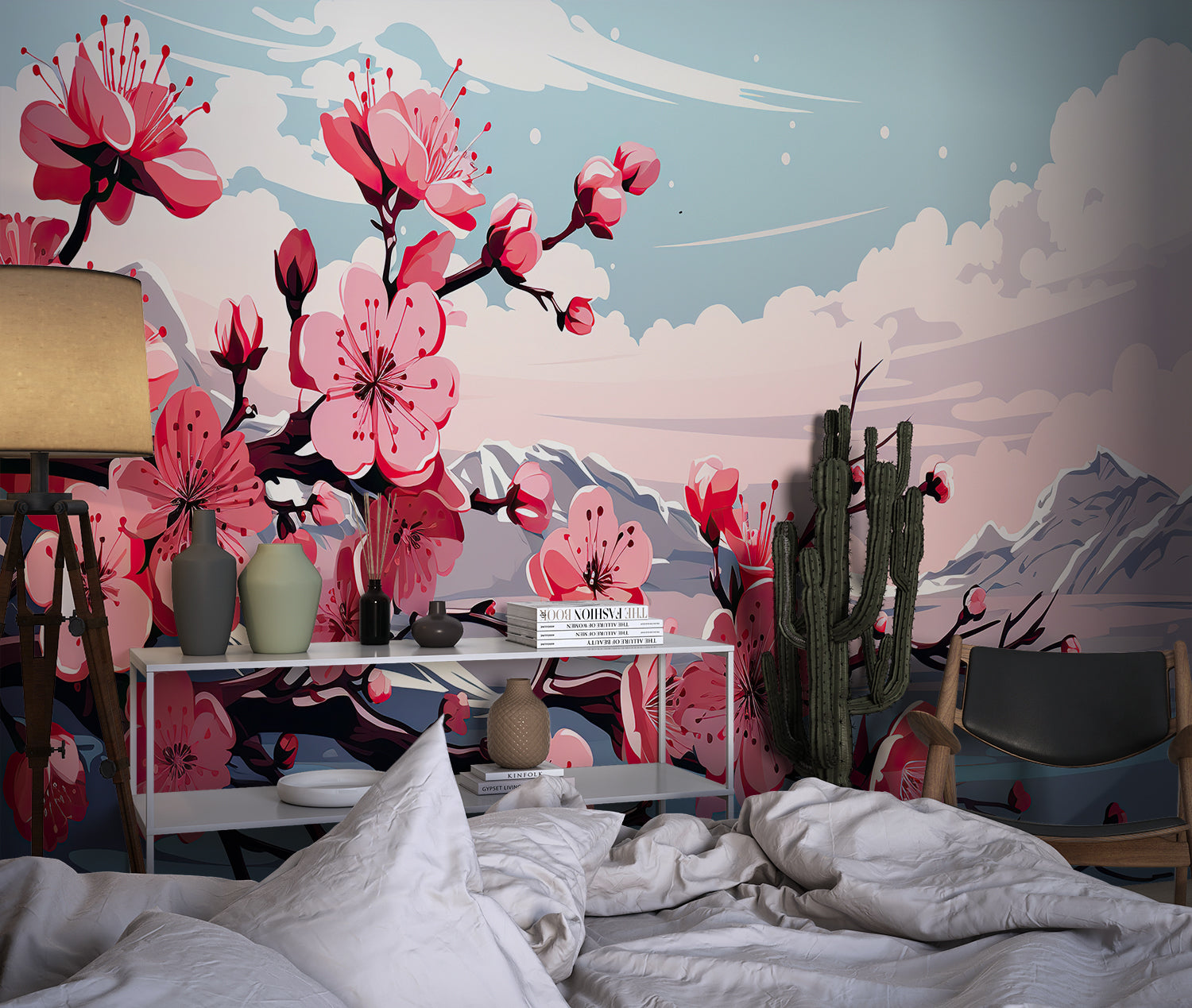 Papier Peint Panoramique Cerisier Japonais