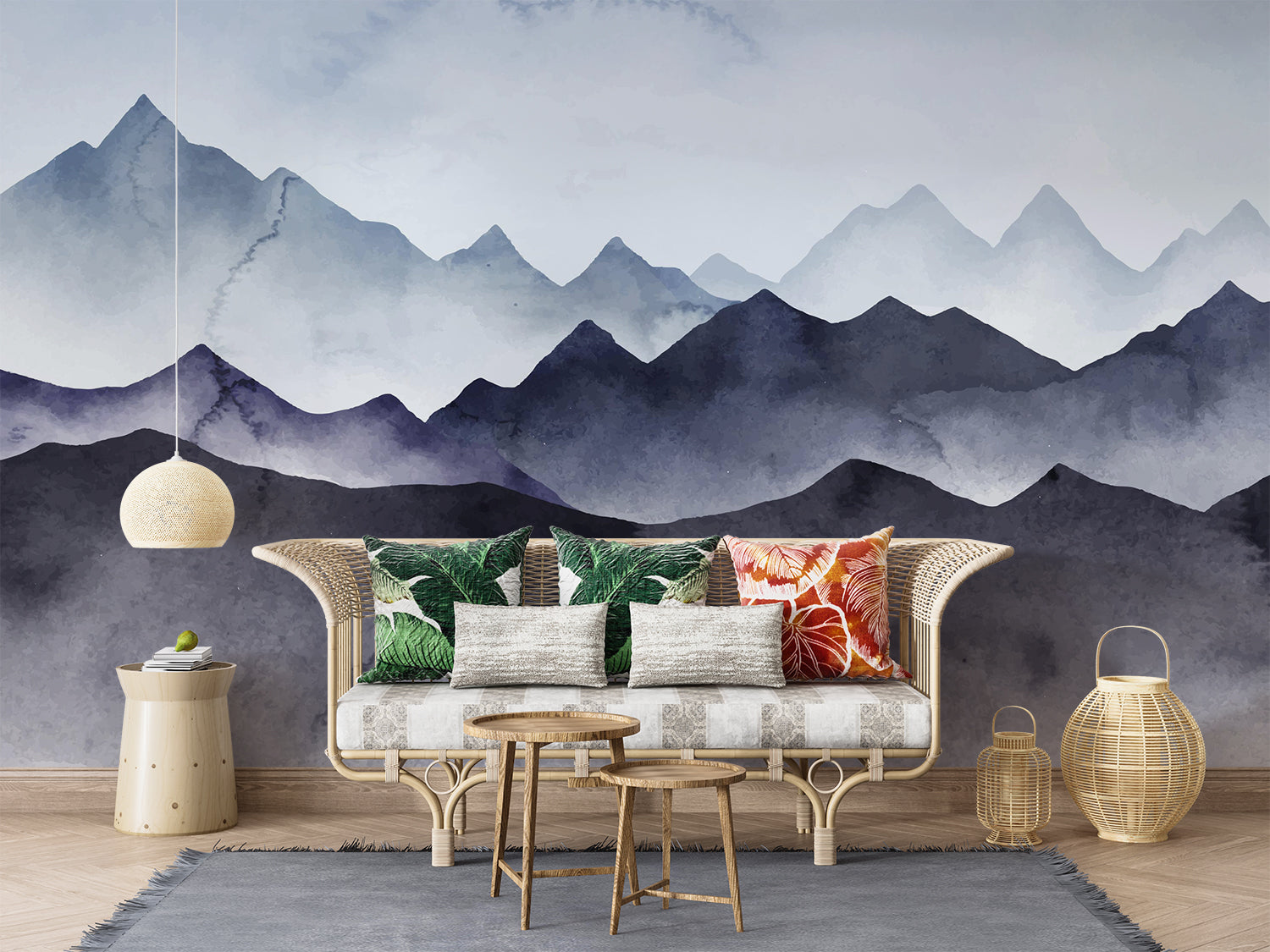 Papiermalerei-Stil Montagne