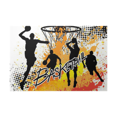 Wandbild-Dekoration für Jungenzimmer – Basketball