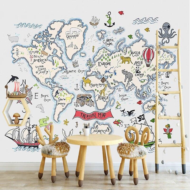 World Map Wallpaper <br/> Pirate Treasure | Murals Wallpaper
