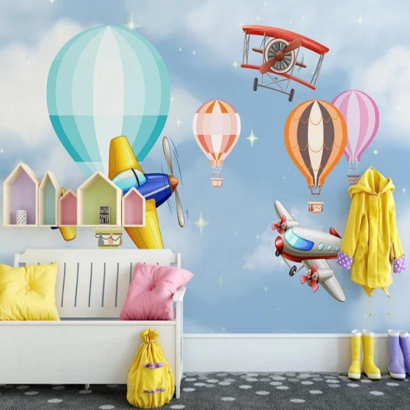 Bright Colors Airplane Wallpaper | Murals Wallpaper