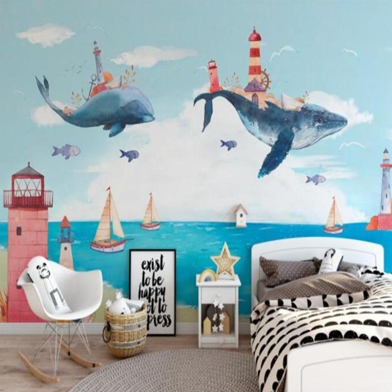 Whale Theme Marine Wallpaper | Murals Wallpaper