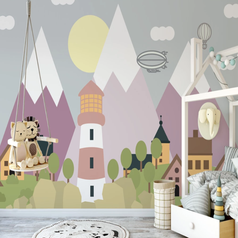 Classic Baby Wallpaper Mountain Glue | Murals Wallpaper