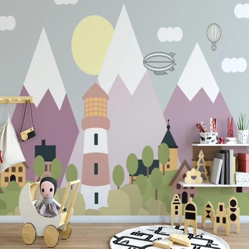 Classic Baby Wallpaper Mountain Glue | Murals Wallpaper
