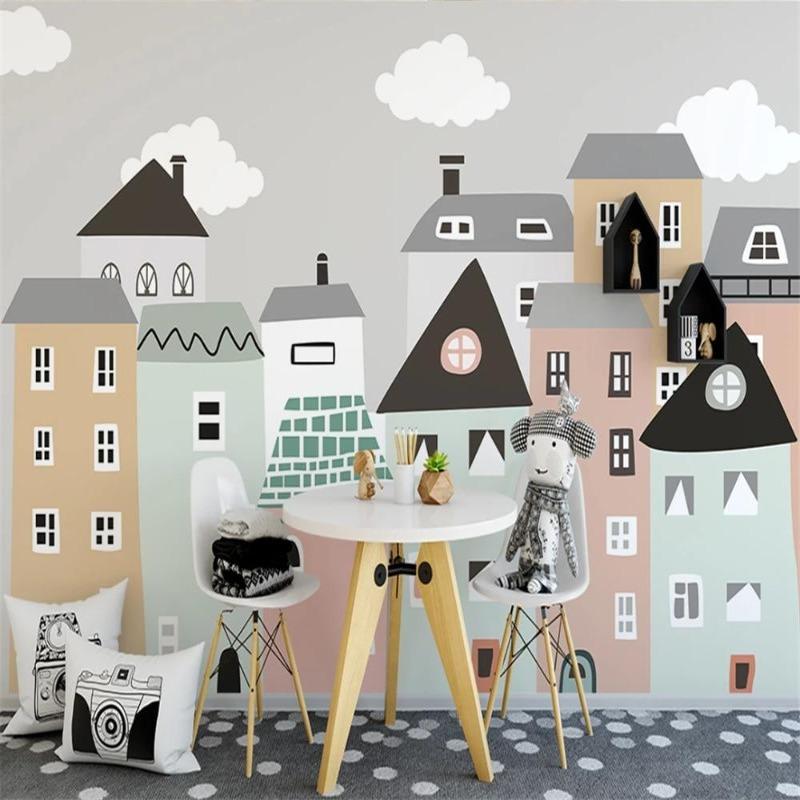 Classic Baby Wallpaper Little Houses | Murals Wallpaper