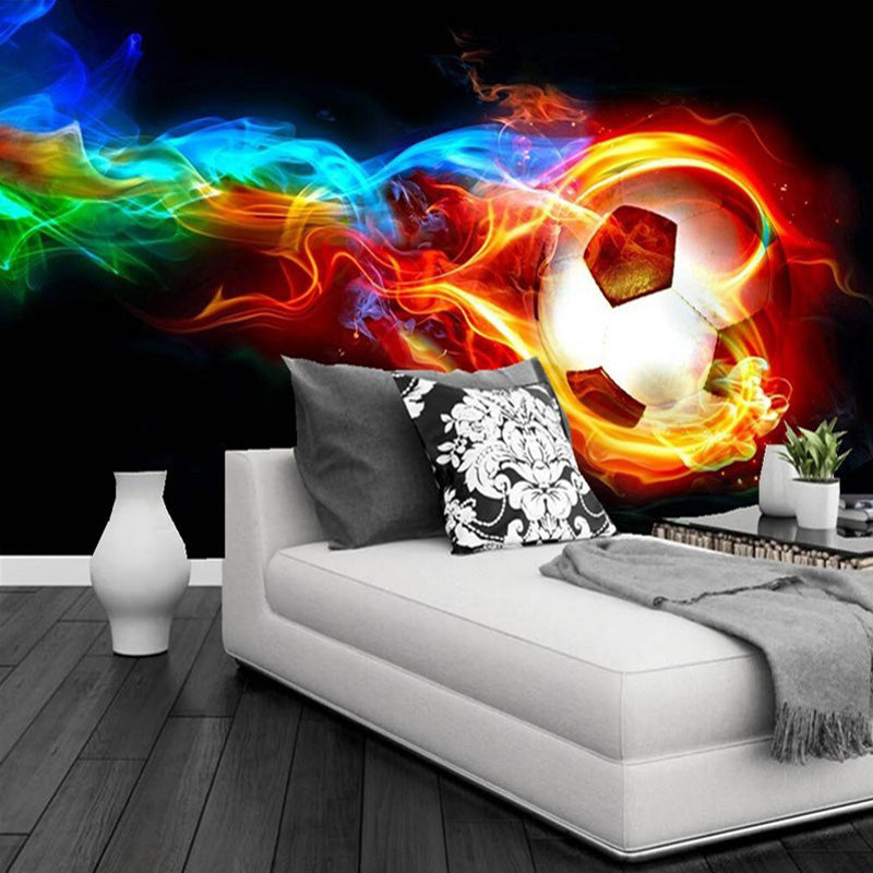 Flaming Soccer Wallpaper | Murals Wallpaper