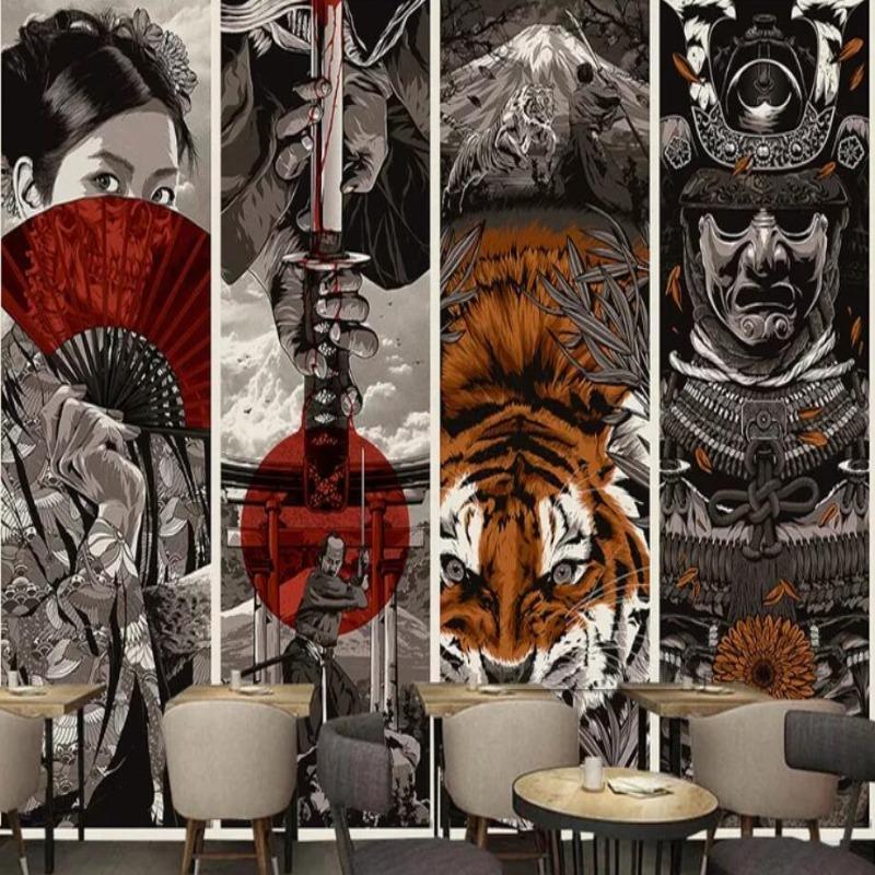 Japanese Wallpaper Geisha and Samurai | Murals Wallpaper