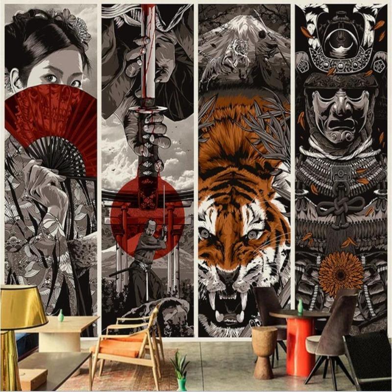 Japanese Wallpaper Geisha and Samurai | Murals Wallpaper